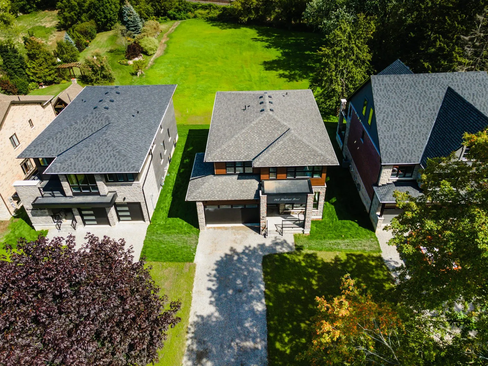 Aerial view of completed Plentitude homes