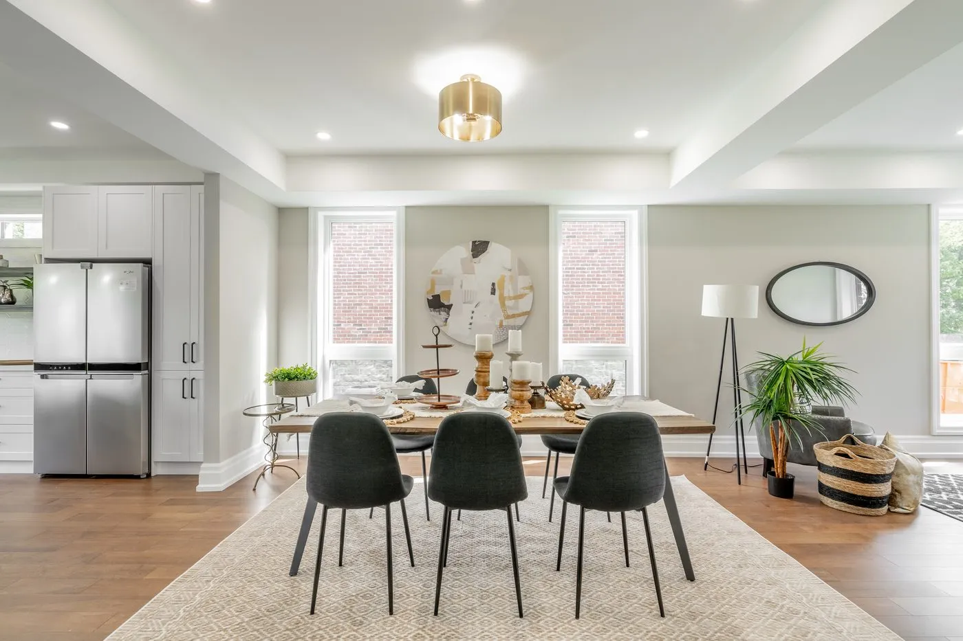 Dining area of a completed home