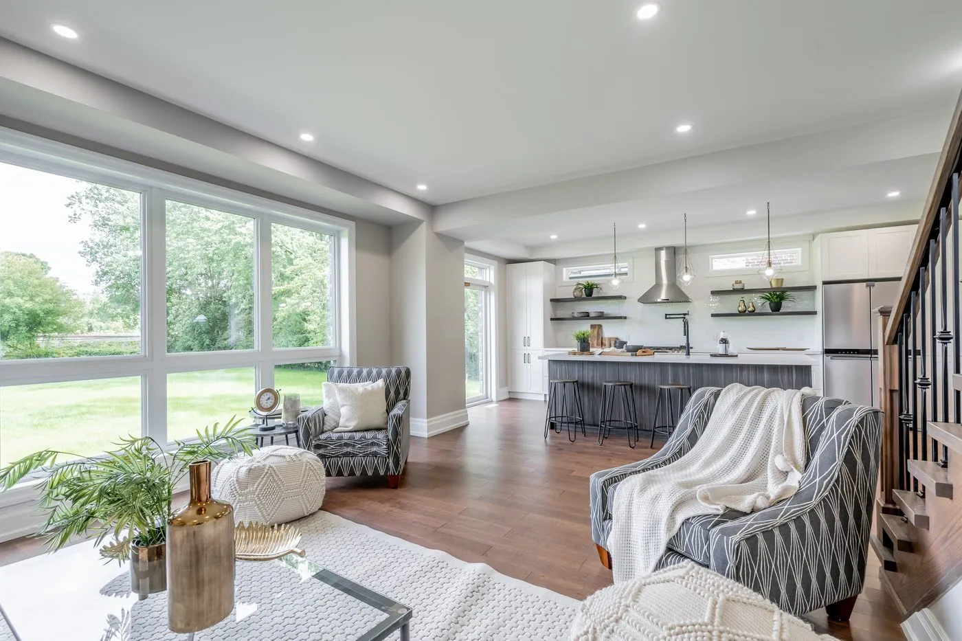 Living area of a completed home